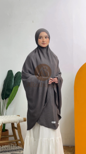 Hijab Khimar Maryam 5XL Cringkle Airflow Premium Kerudung Muslim Syari