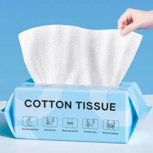 (Baby Picks 👶) Disposable Pure Pearl Cotton Facial Tissue Towels📌Enhanced 2-layered