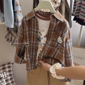 Fashionable Checkered Childrens Blouse