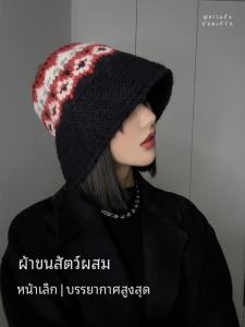 หมวกไหมพรมผสมขนสัตว์สุดน่ารักสำหรับผู้หญิงในฤดูใบไม้ร่วงและฤดูหนาว สไตล์ญี่ปุ่นสำหรับกลางแจ้งที่อบอุ่นและสวมใส่ได้หลากหลาย