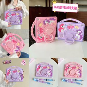 สำหรับ Apple iPad Pro อากาศ11 M2 M3 M4 11th 10th 9th 8th 7th 10.9 "10.2" 5th 6th อากาศ Pro 3rd 4th 9.7 "10.9" 10.5 "11.0" 2025แท็บเล็ตเด็กน่ารักยูนิคอร์นซิลิโคนที่ปลอดภัยหดตัวปากกาช่องใส่เคส