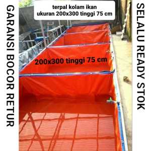 terpal kolam ikan 200x300x75 cm a5 korea garansi barang datang bocor di ganti /retur terpal kolam ikan 200cm x 300cm x 75cm terp kolam ikan 300x200x75