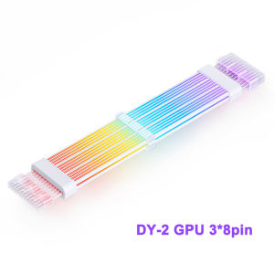 JONSBO | JONSBO DY-2 Power Supply Extension Cable 5V ARGB 24Pin Motherboard Graphics Card 3*8PIN Luminous Extension Cable