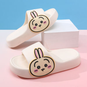 Chiikawa Thick Bottom Slippers Womens Casual Home Wear Cute Simple Versatile Outdoor Slippers EVA Injection Molding