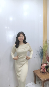 Sabrina long dress | Wanita Rib Knit Premium Panjang