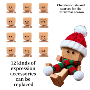 Shaking wooden for Man gift It comes with vivid expression accessories desktop bookshelf car decorations Christmas gift