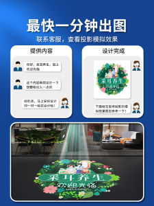 Spotlight Ad Logo Projection Light Storefront Signboard Text with Pattern Commercial Entrance Ground Wall Lighting Stage Lights