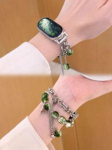 Uhada Butterfly Smart Bracelet Band for Xiaomi Mi Band 8 9 10 Sports Women Creative Beaded Bracelet Adjustable Summer Chain