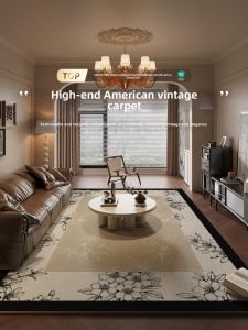 BOZK | American Luxury Thick Rug Bedroom Vintage Style Sofa Mat Easy-Care