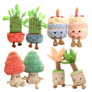 Christmas Gifts for Kids: Stuffed Pine Money Tree Plush Pillow & 28cm Happy Birthday Cake Plush Doll