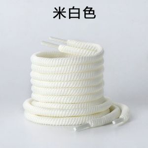 แฟชั่นใหม่ Butter Bread Shoelaces สําหรับผู้ชายและผู้หญิง 1 ซม.ความกว้างรอบทอยุ้ยสไตล์รองเท้า Laces วัสดุโพลีเอสเตอร์หนา