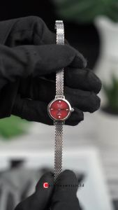 Jam Tangan Wanita Alexandre Christie Passion AC 2B35 LHBSSRE Red Dial Silver Stainless Steel Strap