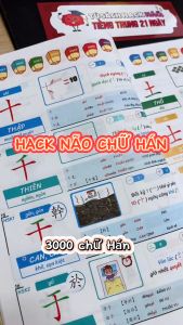 Sách Tiếng Trung - Combo Hack Não 3000 Chữ Hán Tập 1+2 - Giúp nhớ từ vựng cực kì hiệu quả