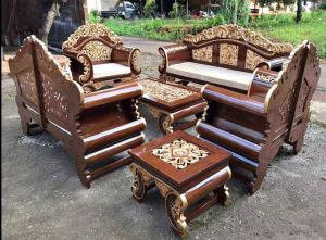 kursi tamu ukiran mewah kayu jati