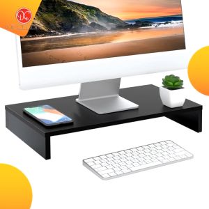 Dudukan Meja Stand Monitor Laptop Komputer Kayu Minimalis Serbaguna Tatakan Speaker PC Lesehan