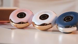 Mini Kawaii Doughnut T11 Bladeless Strong Wind Waist and Hanging Neck Fan USB Rechargeable Desk Fan for Indoor and Outdoor