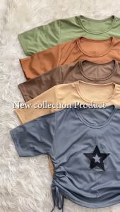 Wendy top / STARLA RIB KNIT TALI SERUT PINGGIR ATASAN WANITA || BLOUSE HOT GIRL KOREAN STYLE / Crop Top Tali Serut