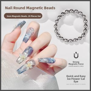 Strong round Magnetic Beads Nail Art Tools Ice Flower Cats Eye Glue Powerful Multi-Function Magnetic Stone Water Ripple