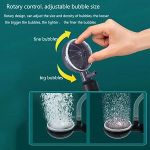2Pcs Plastic Aquarium Air Stone Pond Fish Tank Pump Aerator Aeration Hydroponic Oxygen Air stone Accessories with Suction Cups Aquarium Air Stone Fish for Tank for Nano Air Bubble Disc with Suction Cup Quiet High Dissolved Oxygen Diffuser Tiny Bub