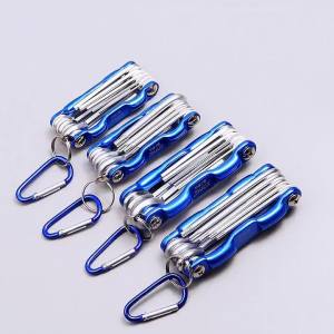 Cờ Lê Lục Giác Gấp Gọn Đa Năng Dụng Cụ Mini Có Lỗ Trung Tâm Hình Hoa Mai Dùng Cho Việc Gia Công Kim Loại