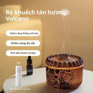 Máy Tạo Độ Ẩm Hương Liệu Núi Lửa Dung Nham Mô Phỏng 5V USB Máy Lọc Không Khí Gia Đình Tạo Sương Mù Đầy Màu Sắc Với Chức Năng Xả Sương Và Bảo Vệ Thiếu Nước