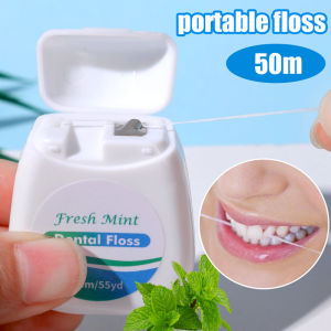 60ml White Box Mint Dental Floss Roll Cleaning Oral Tools Dental Floss Stick Adult Home Set Cleaning Interdental Brush