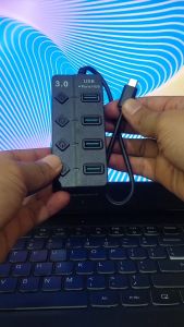 OLYPS ความเร็วสูง7พอร์ต USB HUB 3.0 กับ Expander USB Splitter สำหรับ PC และแล็ปท็อป ที่มี LED สวิทช์โคมไฟ