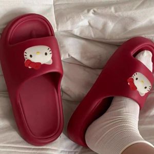 Dép Đi Trong Nhà Hellokitty EVA Đế Dày Cho Nữ Dép Đi Trong Nhà Phòng Tắm Màu Đỏ Cho Cặp Đôi Dép Đi Trong Nhà Mùa Hè