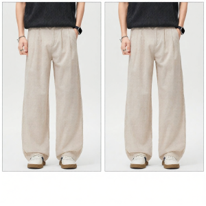 izzue | Quần Dài Form Rộng Thoáng Khí Từ Vải Linen Nam