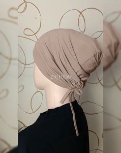 Inner Hijab Arab Ciput Jersey Turkey Tali Belakang Daleman Kerudung Non Cepol