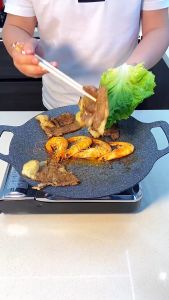 Chảo Đá Nướng Chống Dính Đa Năng Đường Kính 34cm