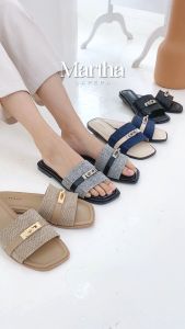 Lapepa Martha Sandal Selop Wanita Casual Trendy Sendal Slop Cewek Cantik Size 36-40