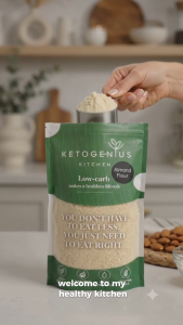 Ketogenius Kitchen Premium Almond Flour (Extra Fine) For Baking 500g 细粉杏仁生酮蛋糕 面包 - Halal LCHF Keto Diet Low Carb Diet Keto Bake Cake Bakery
