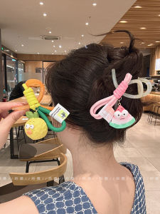 Sweet Girl Heart Shark Hair Clip Womens Small Size New 2025 Stylish Sensation Back of Head Bun Hair Clip Fashion Accessories