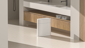 Thùng rác cảm ứng ELPHECO cánh bướm nhựa dáng oval 9L màu trắng ELPH6731 nội địa Đức GermanySNT 650072