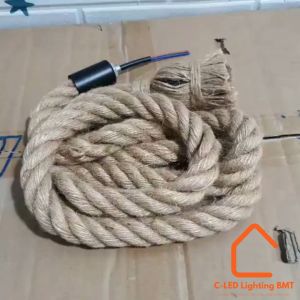 Bộ đui dây thừng thả trần 1.5m chuôi dây đèn thả trần tết dây thừng trang trí decor bền đẹp - 08520015