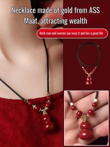 [Necklace Pendant Bring Luck/Ward Off Disaster/Attract Wealth/Bless Peace Health] Vermilion Guardian God Pendant