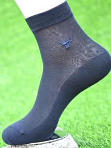 Tất Lưới Mỏng Thoáng Khí Mùa Hè Cho Nam Septwolves Tất Lưới Lụa Băng Siêu Mỏng Tất Cao Đến Giữa Bắp Chân Cho Giày Da Mỏng