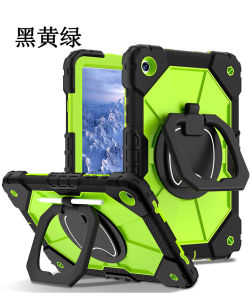 เคสซิลิโคนกันกระแทกแบบเต็มขอบสำหรับ Samsung Galaxy Tab A9 A11 SM-X210/X216B/X230/X233 พร้อมขาตั้งและสายคล้องมือ