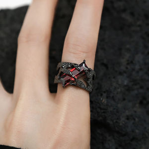 Cincin Rubi Gaya Punk & Desain Khusus