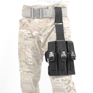 SINAIRSOFT ยุทธวิธีที่วาง MP5ได้อย่างรวดเร็วซองกระสุนวางขาสามกระเป๋า Mag ผู้ถือกระเป๋าใส่หลายช่องกระเป๋าใส่ซองกระสุนกระเป๋า Mag