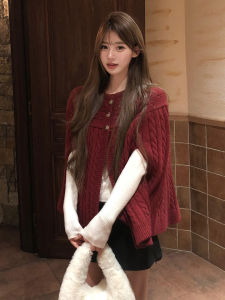 PEIZIXUAN | Festive Season Attractive Red Sweater Knitwear