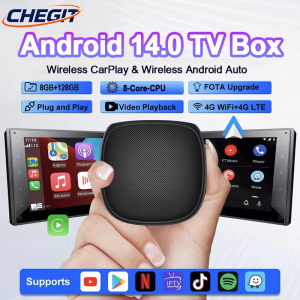 Android14 Smart system 5in1 CarPlay Ai Box Wireless CarPlay/Android Auto 8-Core 8GB RAM+128GB ROM Plug and Play Car Accessories