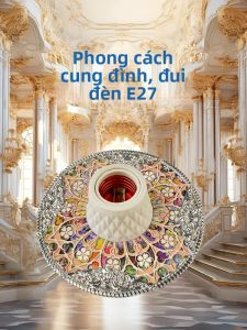 Đui Đèn Xoáy E27 Phong Cách Hoa Sen Dùng Trong Nhà Cho Đèn Trần LED
