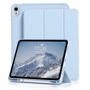 DANYCASE | for iPad 11/10th Gen Case with Pencil Holder 11/10.9 inch 2025 A16/2022 Soft TPU Back Shell Slim Trifold Stand Protective Cover