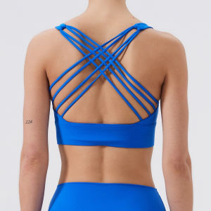 Women Eight Lines Crossing Beautiful Back Sports Bras Yoga Top Vest Yoga Gym Outdoor Sport Running Fitness Underwear