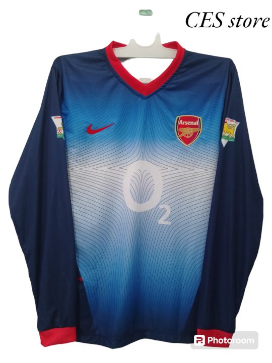 Jersey baju olahraga bola retro Arsenal away Henry gilberto Jersey