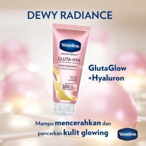 Vaseline Gluta-Hya Body Serum Dewy Radiance 330 mL x2: Mencerahkan & Melembapkan