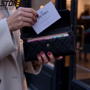 KISMIS Wallets for Women Cute Pink Pocket Womens Wallets Purses Plaid PU Leather Long Wallet Hasp Phone Bag Money Coin Pocket Ca