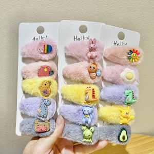 Kẹp Tóc Nhồi Bông Hoạt Hình Mùa Thu Đông Dễ Thương Cho Bé Gái Phụ Kiện Tóc Cho Bé Gái Kẹp Tóc Búi Tóc Kẹp Tóc Cho Bé Gái